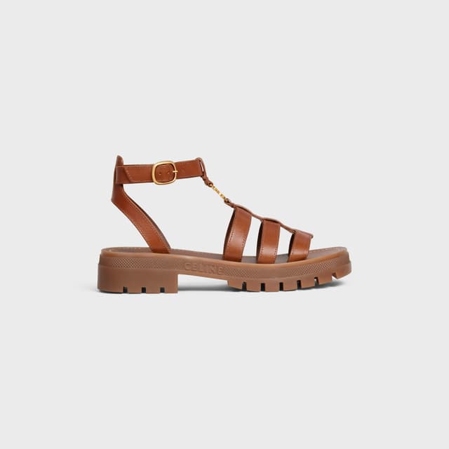 CELINE CELINE CLEA TRIOMPHE SANDAL in CALFSKIN - VEGETAL TANNING
