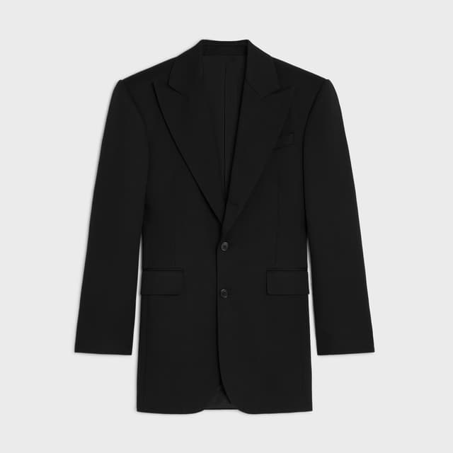CELINE colonne jacket IN DIAGONAL WOOL