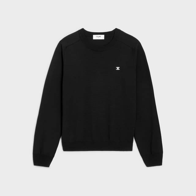 CELINE triomphe crew neck sweater in wool