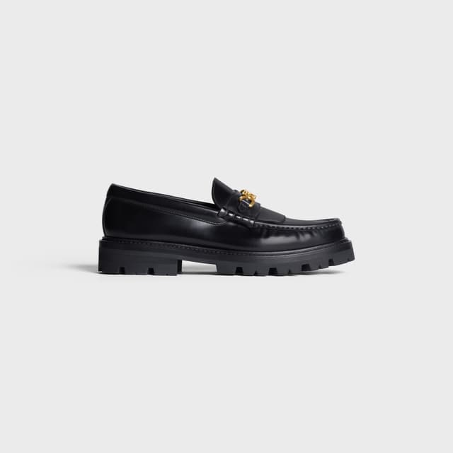 CELINE MARGARET LOAFER WITH TRIOMPHE in POLISHED BULL