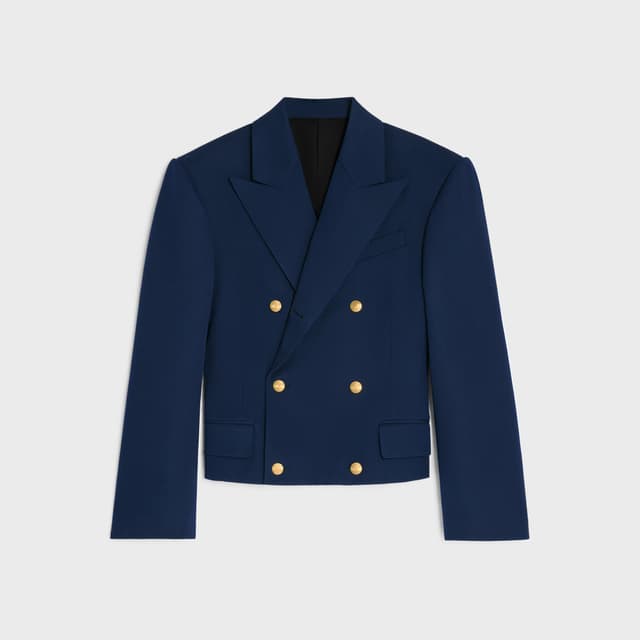 CELINE colonne blazer IN DIAGONAL WOOL
