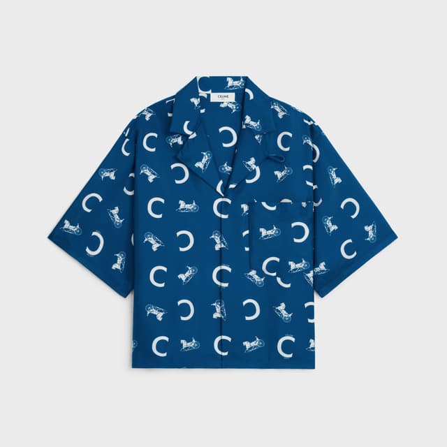 CELINE scout shirt IN SILK TWILL