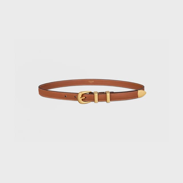 CELINE Western Belt 18MM IN Natural Calfskin