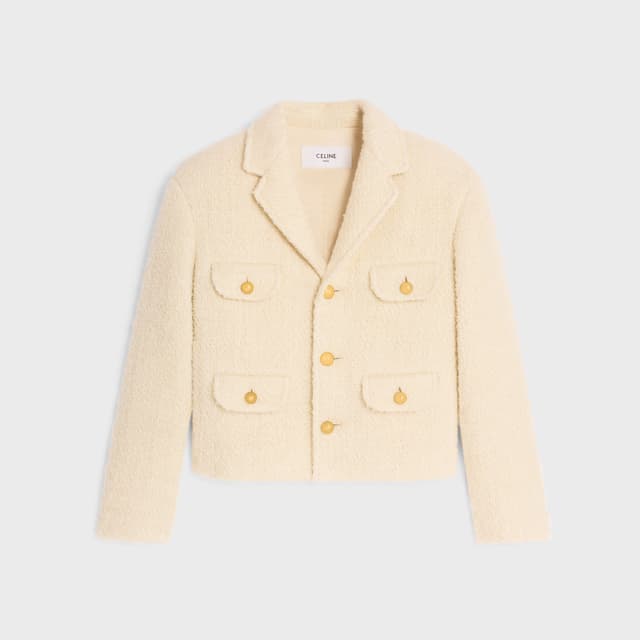 CELINE chasseur jacket in mohair wool tweed