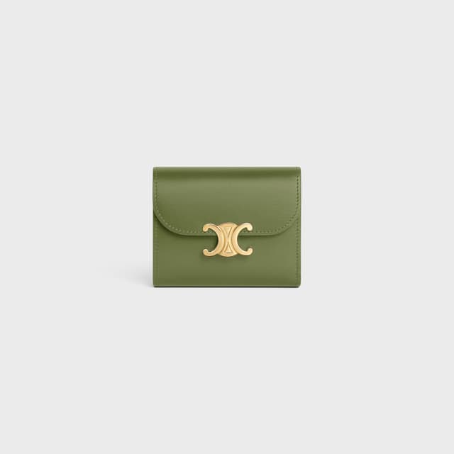 CELINE Small Flap Wallet TRIOMPHE IN Shiny calfskin