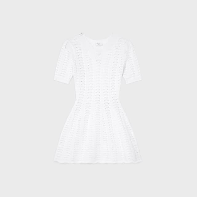 CELINE mini dress IN cotton pointelle