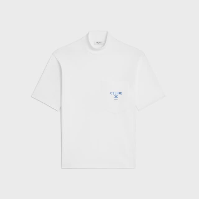 CELINE mock neck t-shirt IN cotton jersey