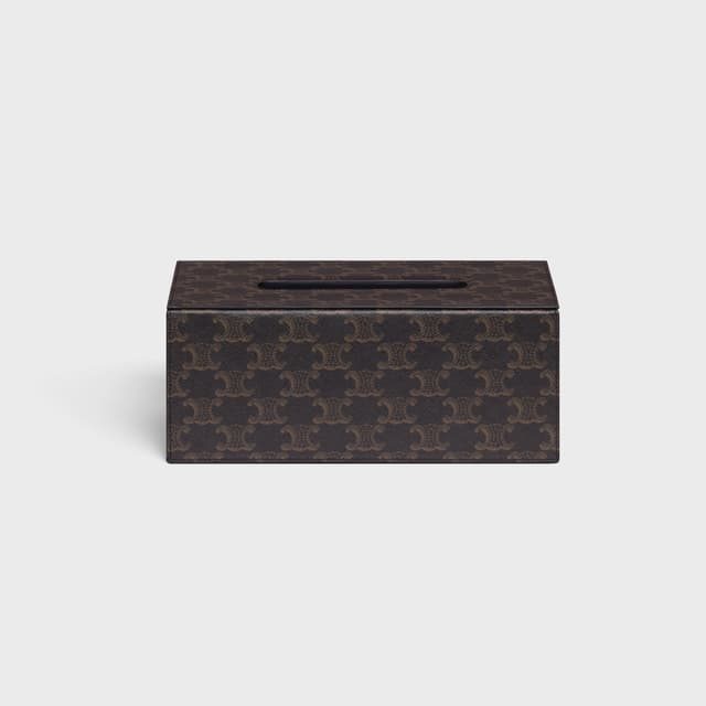 CELINE Rectangular tissue box in Triomphe Canvas