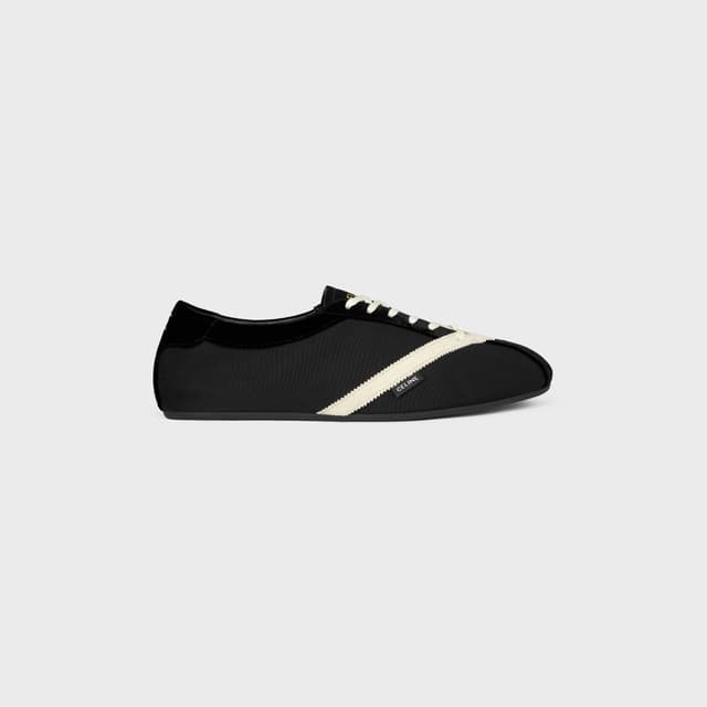 CELINE THE FLAT SNEAKER IN GROS GRAIN, VELVET, SUEDE CALFSKIN AND LAMBSKIN