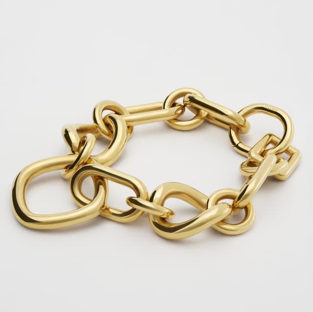 CELINE CHARMS MODERN THIN GOURMETTE IN BRASS WITH GOLD FINISH