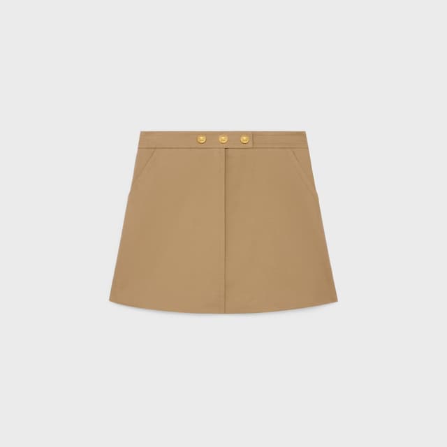 CELINE short skirt in cotton gabardine