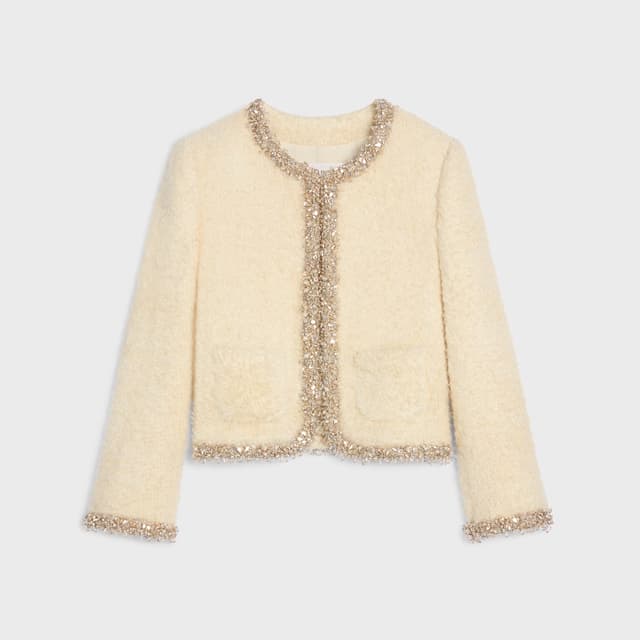 CELINE embroidered chelsea jacket IN silk natté