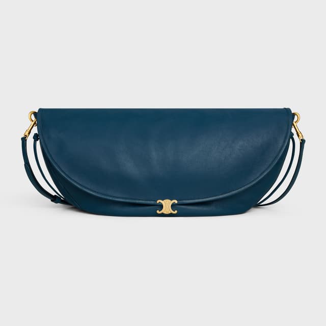 CELINE HALFMOON SOFT TRIOMPHE BAG IN SUPPLE SHINY LAMBSKIN