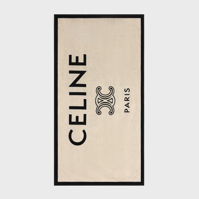 CELINE beach towel IN celine triomphe terry cotton