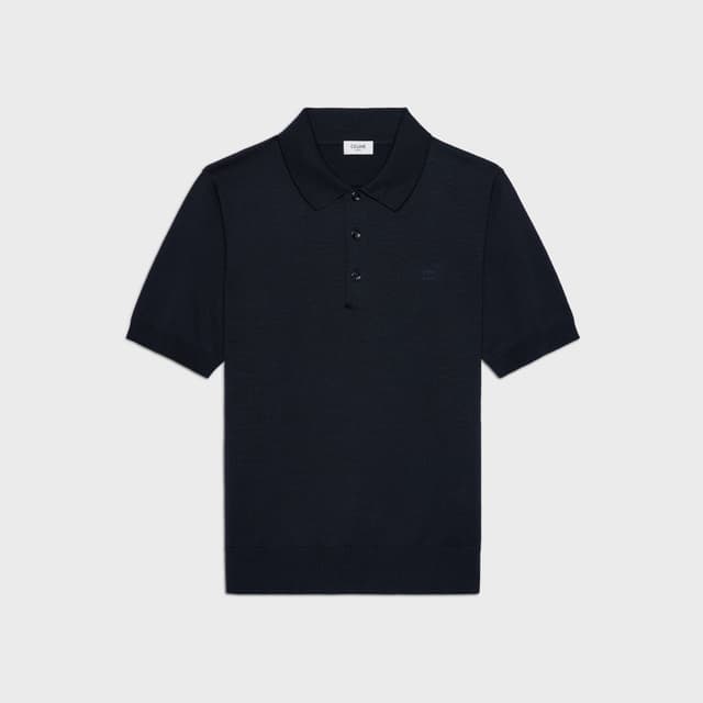 CELINE POLO SWEATER IN FINE SILK AND COTTON