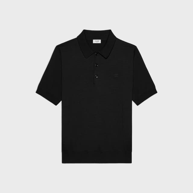 CELINE POLO SWEATER IN FINE SILK AND COTTON
