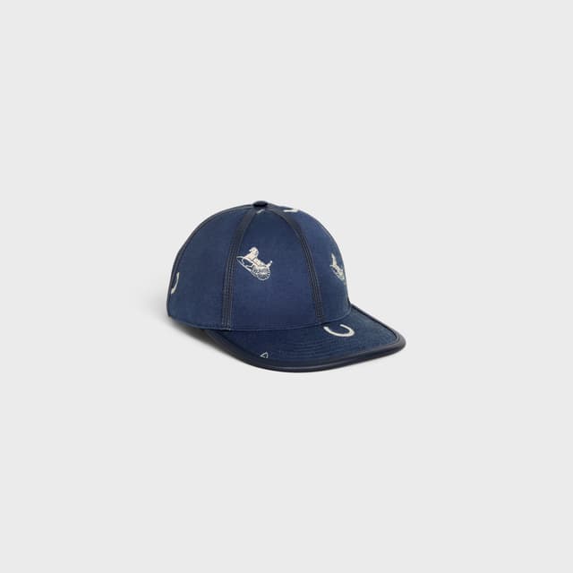CELINE racine cap IN cotton jacquard
