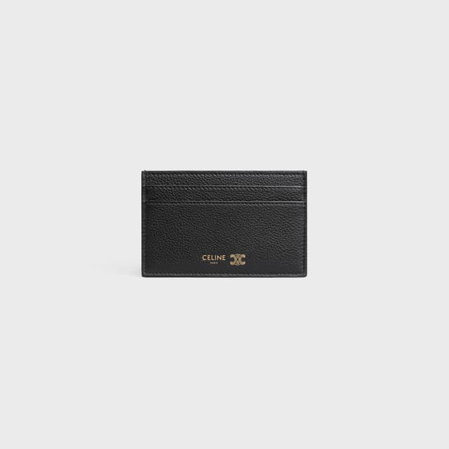 CELINE MEDIUM CARD HOLDER IN GRAINED SUPPLE CALFSKIN