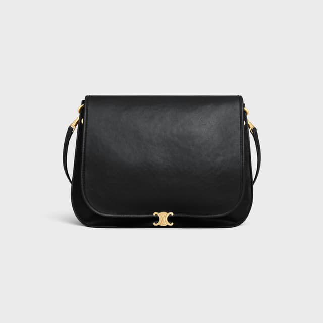 CELINE SOFT TRIOMPHE BESACE IN SUPPLE SHINY LAMBSKIN