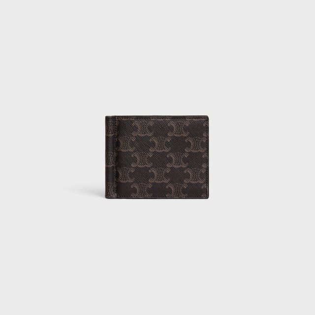 CELINE bill clip wallet IN Triomphe Canvas
