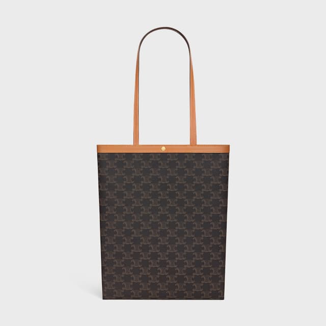 CELINE MEDIUM FLAT SHOPPER IN TRIOMPHE CANVAS
