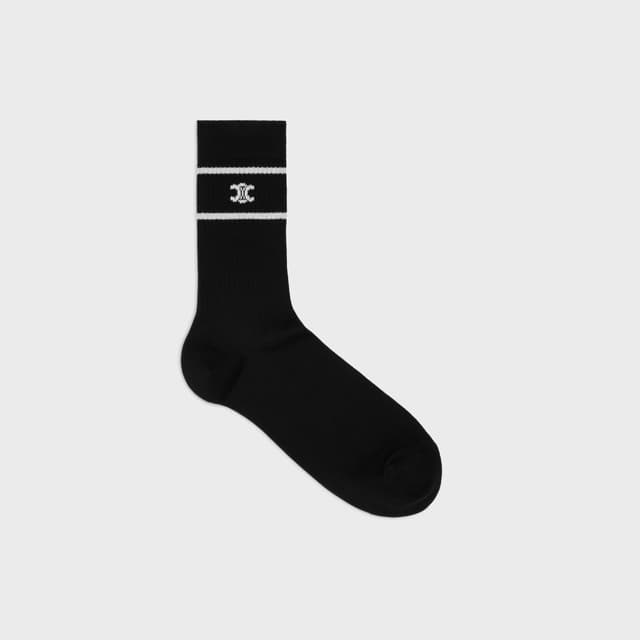 CELINE triomphe socks IN striped cotton