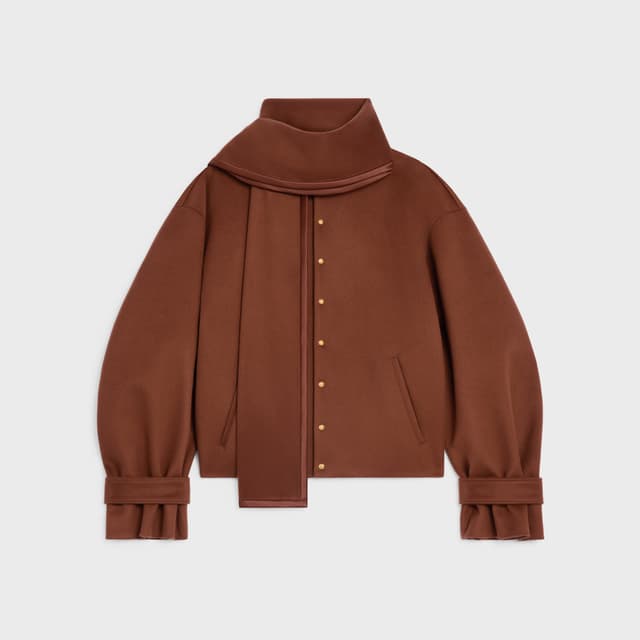 CELINE scarf jacket IN WOOL CLOTH