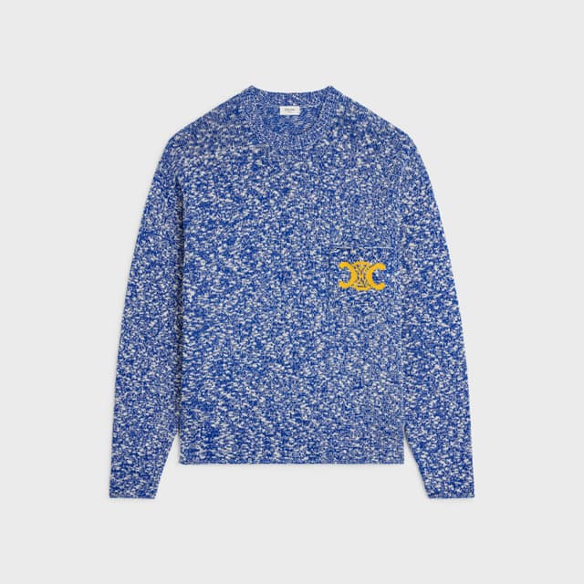 CELINE oversized crewneck sweater IN mouline cotton