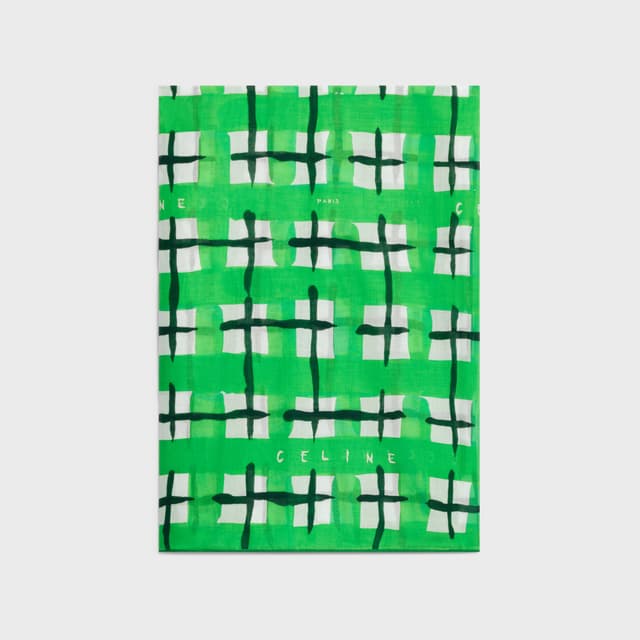 CELINE pareo sarong IN tartan cotton