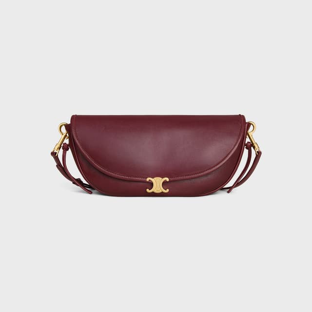 CELINE LITTLE HALFMOON SOFT TRIOMPHE IN SUPPLE SHINY LAMBSKIN