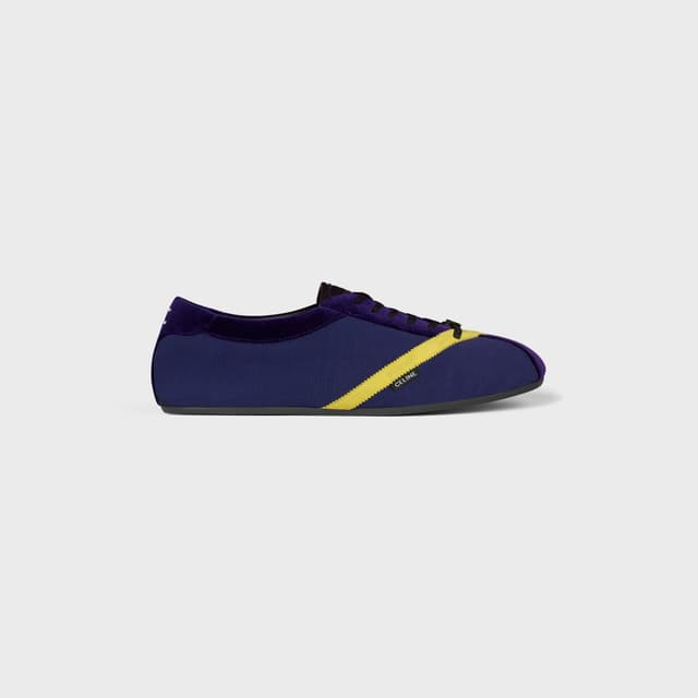 CELINE THE FLAT SNEAKER IN GROS GRAIN, VELVET, SUEDE CALFSKIN AND LAMBSKIN