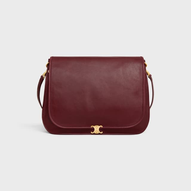CELINE SOFT TRIOMPHE BESACE IN SUPPLE SHINY LAMBSKIN