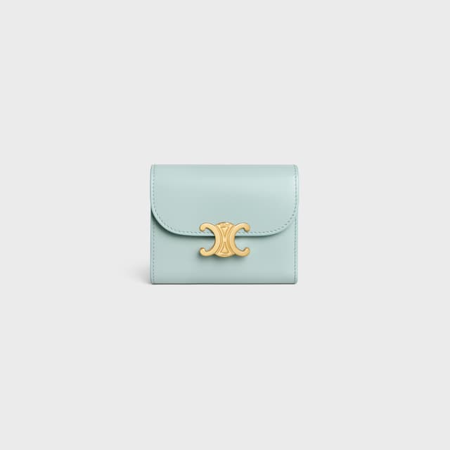 CELINE Small Flap Wallet TRIOMPHE IN Shiny calfskin