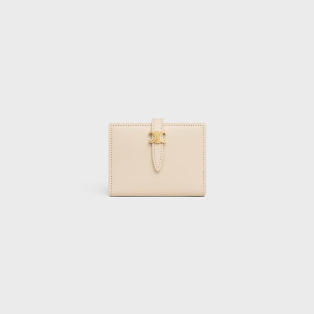CELINE BI-FOLD CARD HOLDER TRIOMPHE PONTET IN GOATSKIN