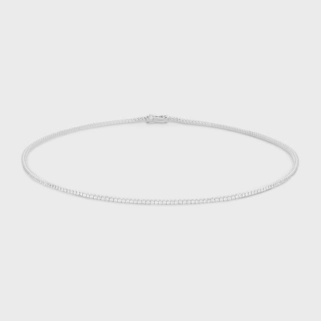 CELINE Tennis Necklace in White Gold and Diamonds