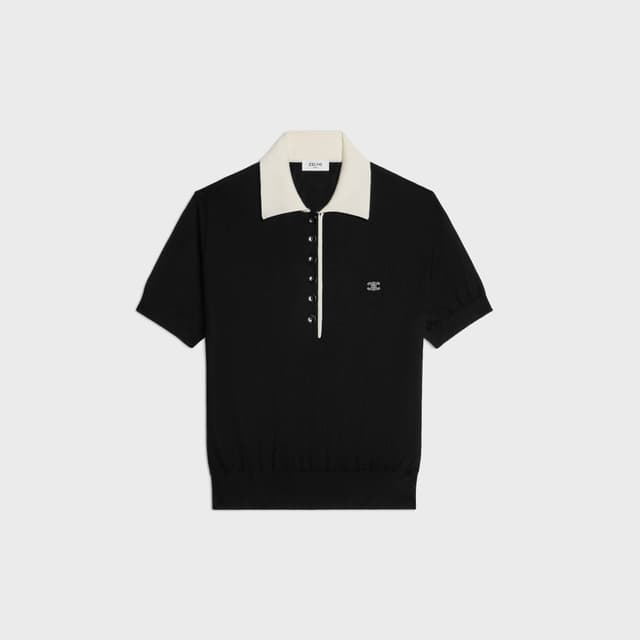 CELINE polo sweater IN fine cashmere silk