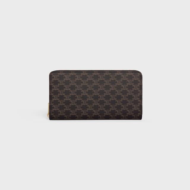 CELINE Large zipped wallet IN Triomphe Canvas