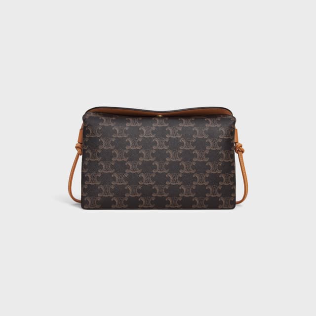 CELINE TRIO FLAP IN TRIOMPHE CANVAS AND LAMBSKIN