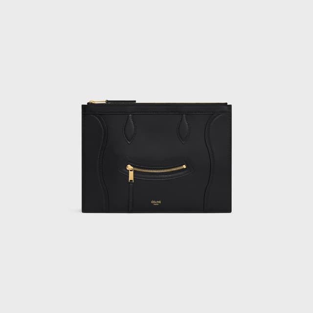 CELINE MEDIUM POUCH IN GLOSSY CALFSKIN