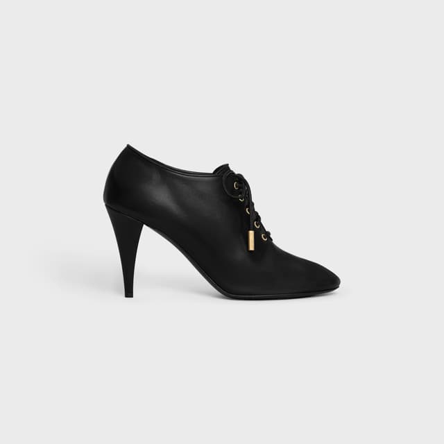 CELINE SOFT OXFORD LACE-UP HEELED BALLERINA IN calfskin - vegetal tanning