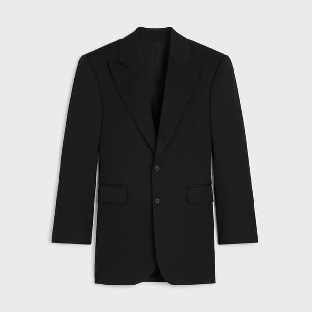 CELINE colonne jacket IN DIAGONAL WOOL