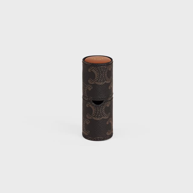 CELINE LIPSTICK HOLDER IN TRIOMPHE CANVAS AND CALFSKIN