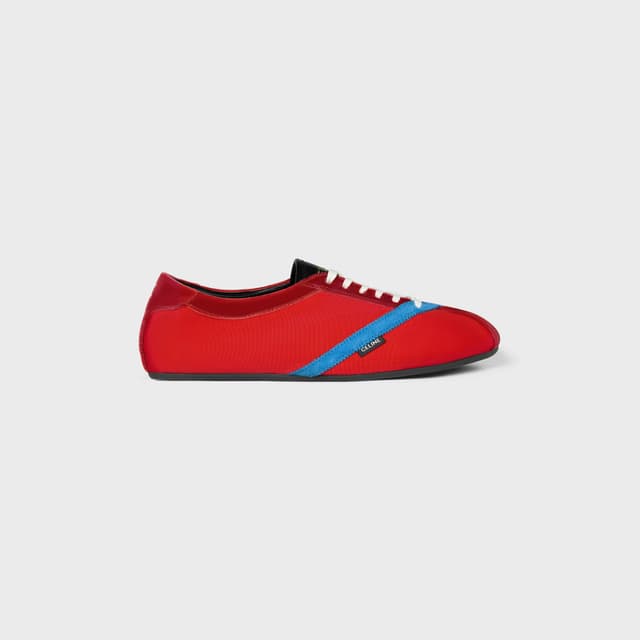 CELINE THE FLAT SNEAKER IN GROS GRAIN, VELVET, SUEDE GOATSKIN AND LAMBSKIN