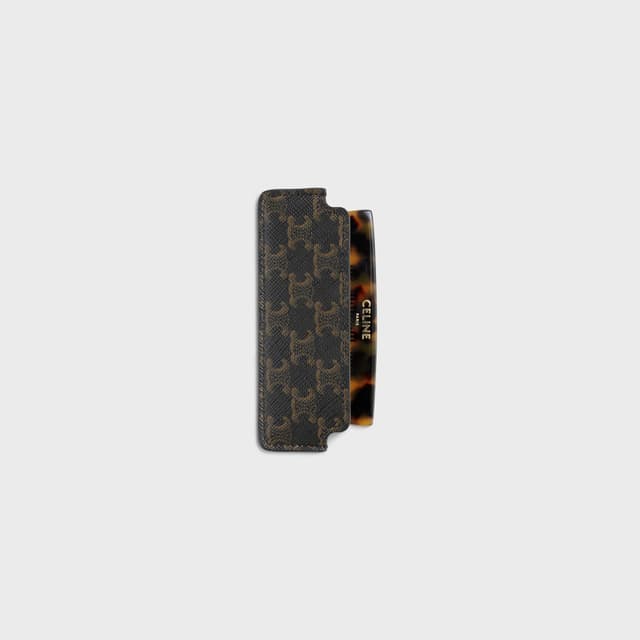 CELINE Moustache Comb WITH CASE in Triomphe Canvas
