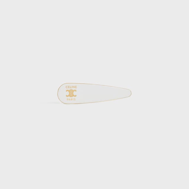 CELINE Celine Hair Clip in Brass with gold finish, Steel and Zamak