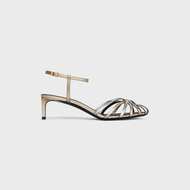 CELINE CELINE TRIOMPHE SANDAL IN LAMINATED CALFSKIN