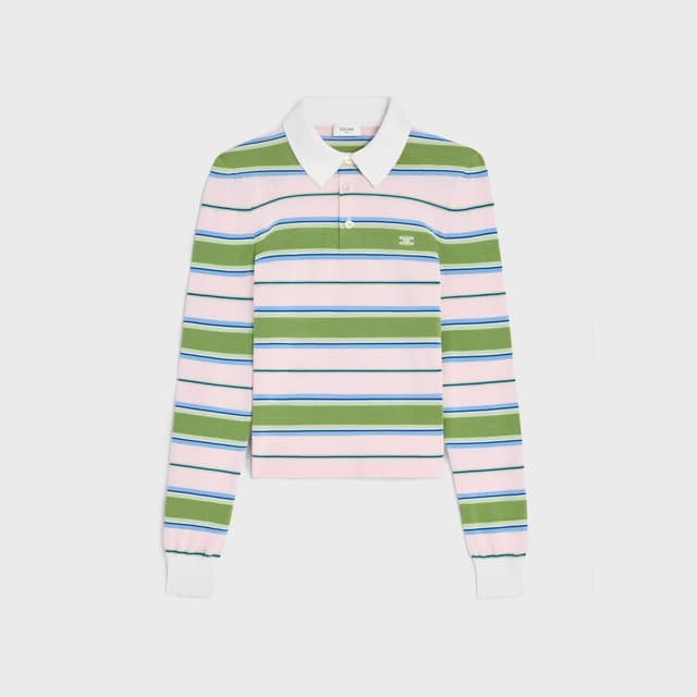 CELINE polo sweater IN striped cotton