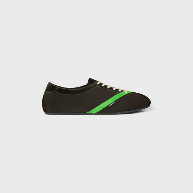 CELINE THE FLAT SNEAKER IN GROS GRAIN, VELVET, SUEDE GOATSKIN AND LAMBSKIN