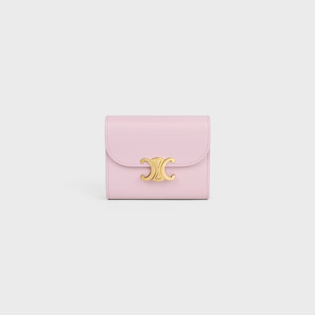 CELINE Small Flap Wallet TRIOMPHE IN Shiny calfskin