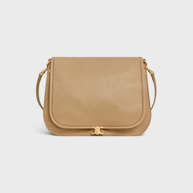 CELINE SOFT TRIOMPHE BESACE IN SUPPLE SHINY LAMBSKIN